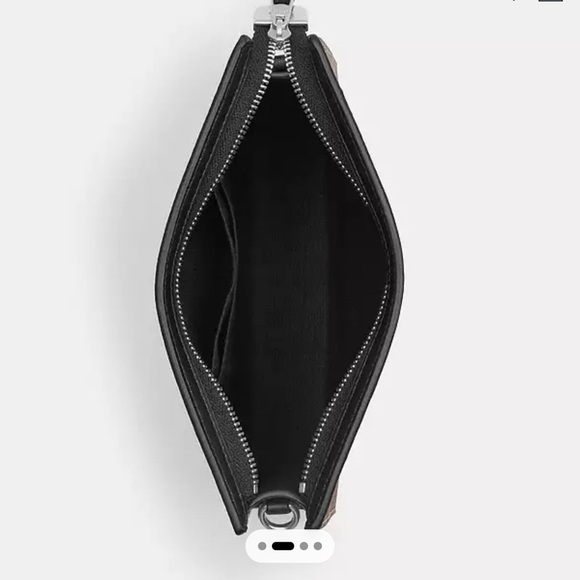 Coach Slim Crossbody Bag In Signature Canvas With Bow Print - Picture 3 of 10